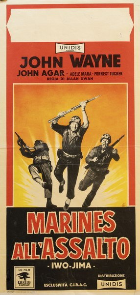 Locandina 3 per il film Iwo Jima, deserto di fuoco (1950), dipinto da Francesco Fiorenzi