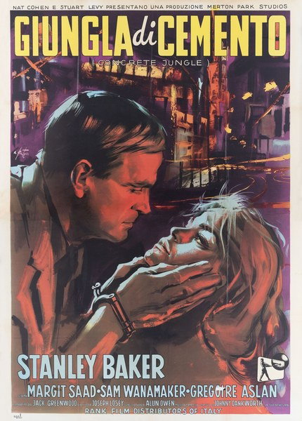 Poster 2 for the film Giungla di cemento (1960), painted by Arnaldo Putzu