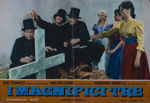 Fotobusta 6 per il film I magnifici tre (1961)