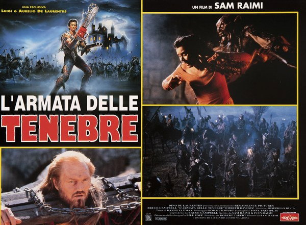 Lobby Card 6 for the film Army of Darkness (1992), painted by Enzo Sciotti
