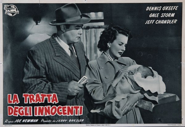 Lobby Card 3 for the film Abandoned (1949), painted by Roberto Mancinelli