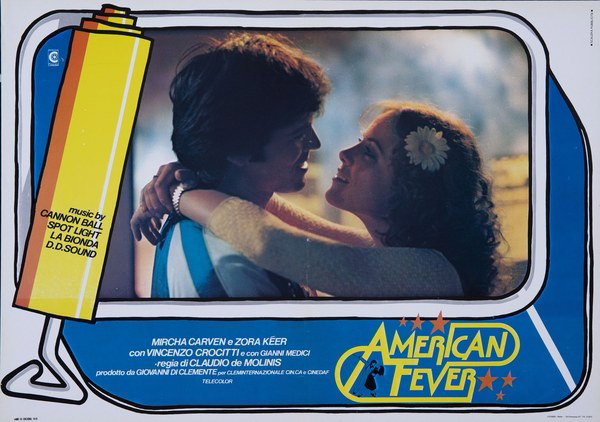Fotobusta 8 per il film American Fever (1978), dipinto da Pierpaolo Scalera (visual)