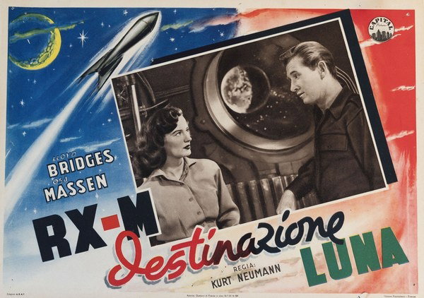 Fotobusta 2 per il film RX-M destinazione Luna (1950)