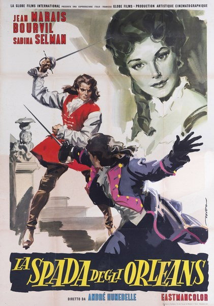 Manifesto 2 per il film La spada degli Orléans (1959), dipinto da Enrico De Seta