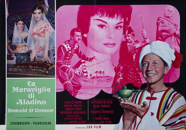 Fotobusta 10 per il film Le Meraviglie di Aladino (1961), dipinto da Studio Favalli