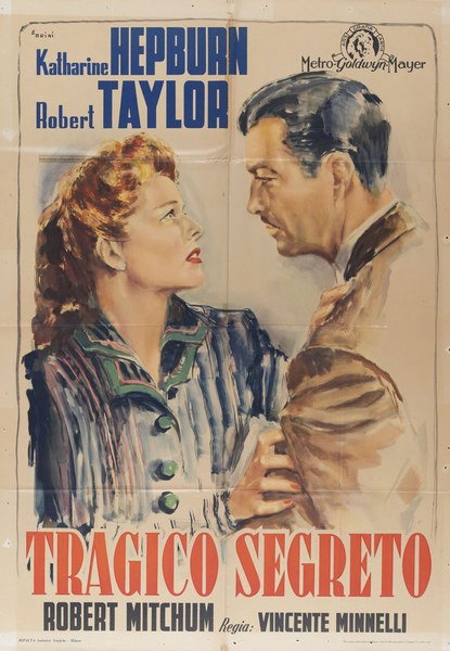 Manifesto 2 per il film Tragico segreto (1946), dipinto da Ercole Brini
