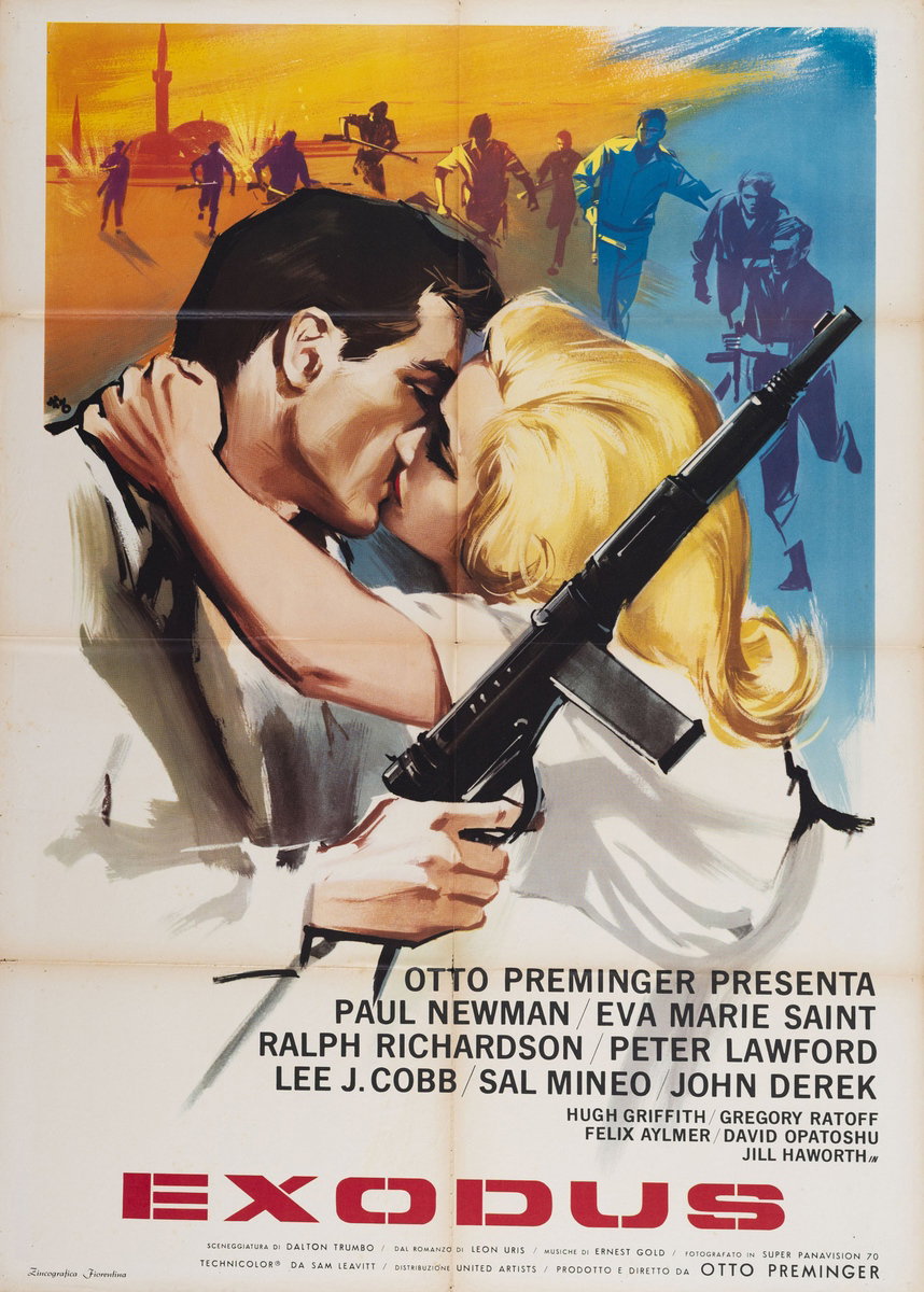 Manifesto 2 per il film Exodus (1960), dipinto da Silvano Campeggi (Nano)