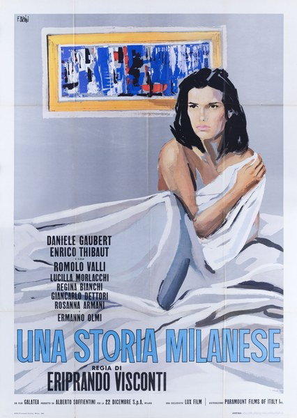 Manifesto 2 per il film Una storia milanese (1962), dipinto da Ercole Brini