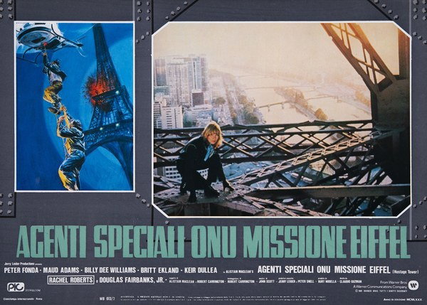 Lobby Card 3 for the film Alistair MacLean's Hostage Tower (1980), painted by Averardo Ciriello