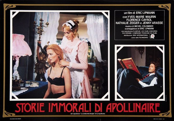 Fotobusta 6 per il film Storie immorali di Apollinaire (1975), dipinto da Pierpaolo Scalera (visual)