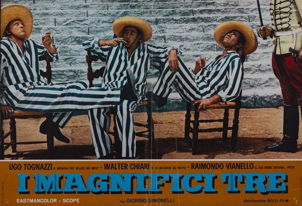 Fotobusta 4 per il film I magnifici tre (1961)