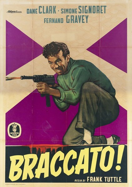 Manifesto 2 per il film Braccato (1950)