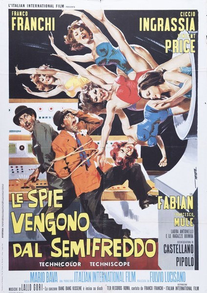 Poster 4 for the film Dr. Goldfoot and the Girl Bombs (1966), painted by Enrico De Seta
