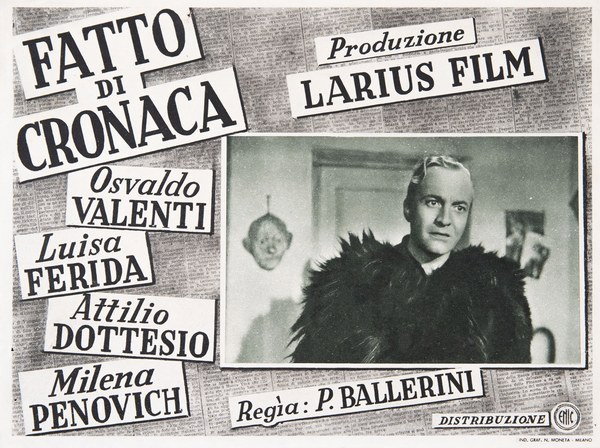 Lobby Card 2 for the film Fatto di cronaca (1945)