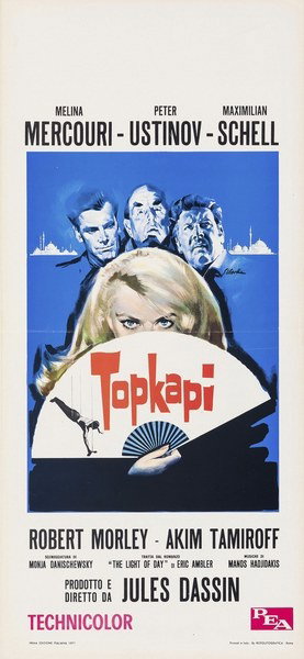 Locandina 2 for the film Topkapi (1964), painted by Giorgio Olivetti