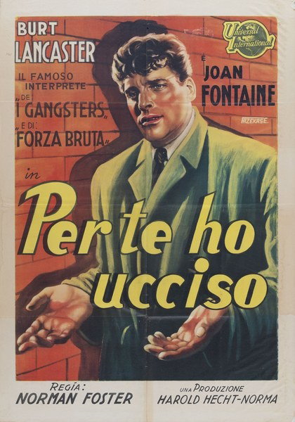Manifesto 2 per il film Per te ho ucciso (1948)
