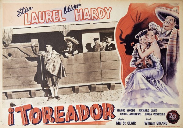 Lobby Card 3 for the film The Bullfighters (1945)