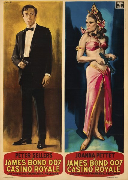 Manifesto 5 per il film James Bond 007 - Casino Royale (1967), dipinto da Giorgio Olivetti