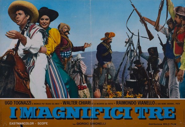 Fotobusta 8 per il film I magnifici tre (1961)