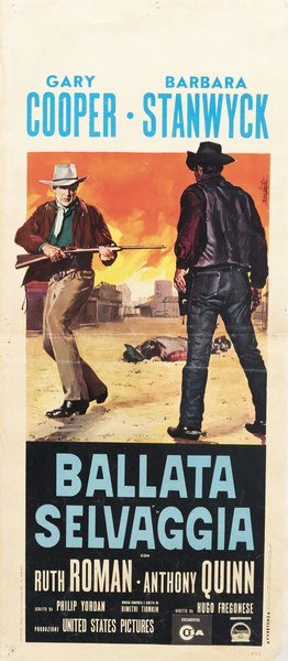 Locandina 2 per il film Ballata selvaggia (1953), dipinto da Lorenzo Nistri (Enzo)
