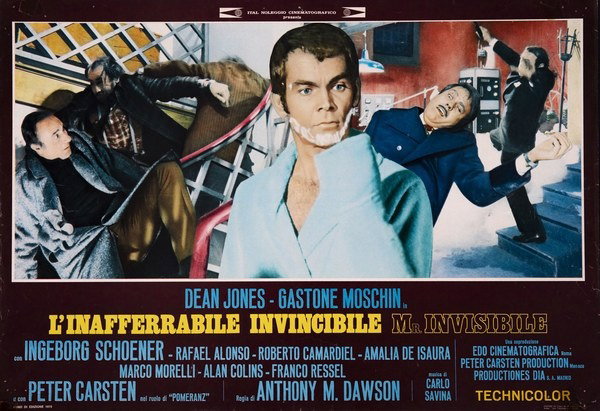 Lobby Card 3 for the film L'inafferrabile, invincibile Mr. Invisibile (1970)