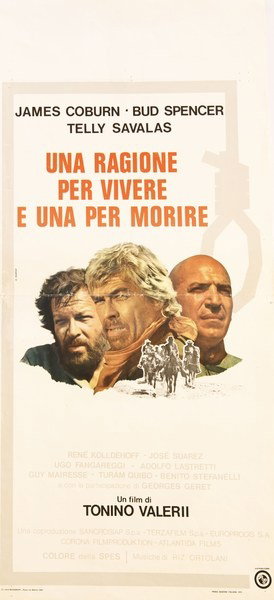 Locandina 3 per il film Una ragione per vivere e una per morire (1972), dipinto da Renato Casaro (Renè)