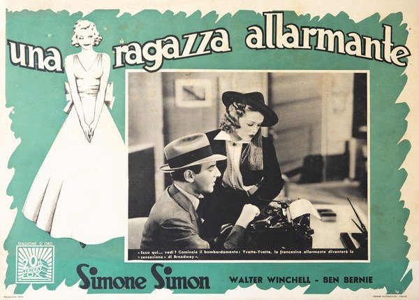 Fotobusta 2 per il film Una ragazza allarmante (1937)