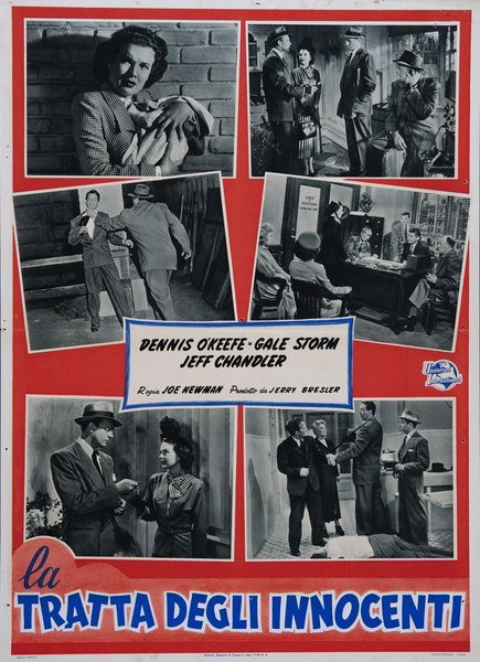 Lobby Card 2 for the film Abandoned (1949), painted by Roberto Mancinelli