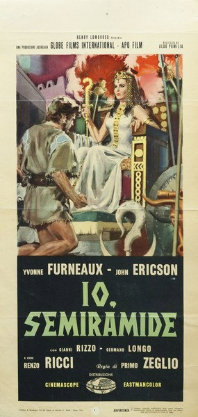 Locandina 2 per il film Io Semiramide (1963), dipinto da Angelo Cesselon