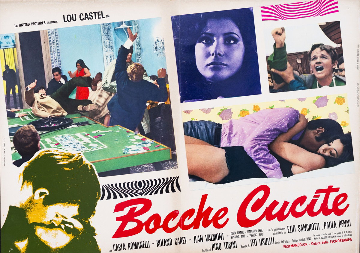 Fotobusta 2 per il film Bocche cucite (1970), dipinto da Pierpaolo Scalera (visual)