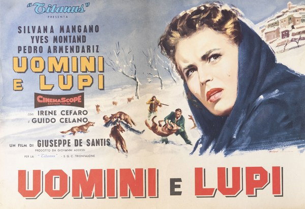 Fotobusta 2 per il film Uomini e lupi (1957)