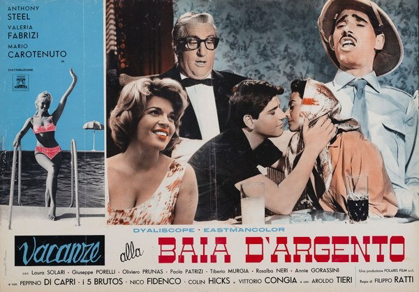 Lobby Card 5 for the film Holidays at Silver Bay (1961), painted by Renato Ferrini
