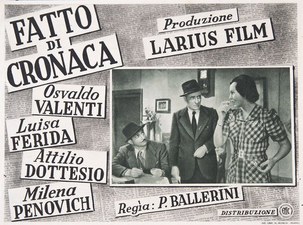 Fotobusta 5 per il film Fatto di cronaca (1945)