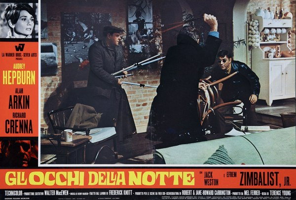 Lobby Card 5 for the film Wait Until Dark (1967), painted by Renato Ferrini