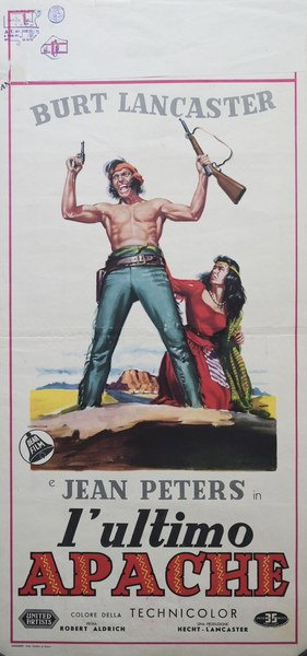 Locandina 3 for the film Apache (1954), painted by Dante Manno