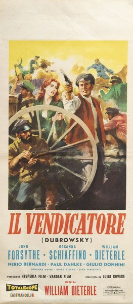 Locandina 2 for the film Dubrowsky (1959), painted by Averardo Ciriello