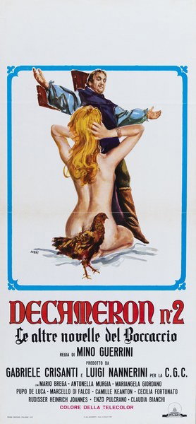 Locandina 2 for the film Decameron II (1972), painted by Agatino Avelli