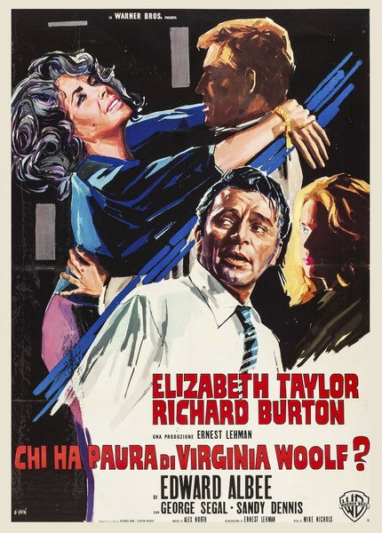 Poster 2 for the film Who's Afraid of Virginia Woolf? (1966), painted by Ercole Brini