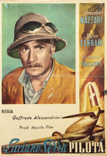 Fotobusta 2 per il film Luciano Serra, pilota (1938), dipinto da Scalora
