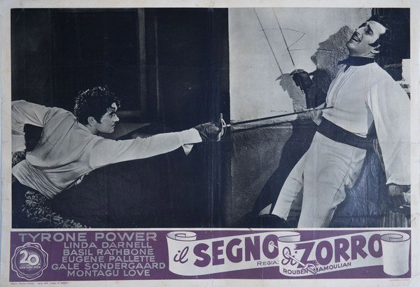 Fotobusta 4 per il film Il segno di Zorro (1940)