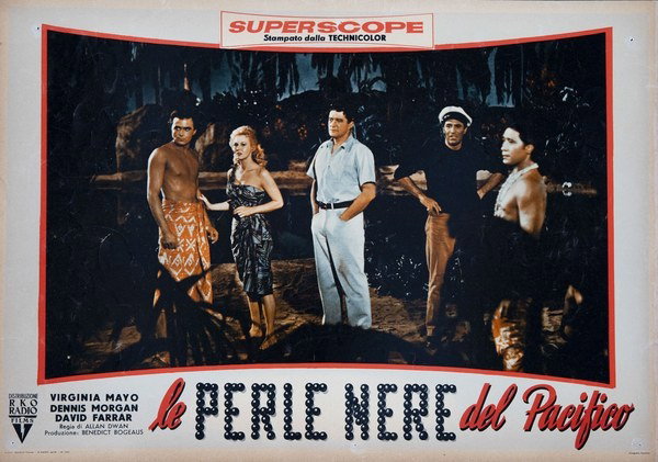 Fotobusta 2 per il film Le perle nere del pacifico (1955)