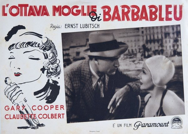 Fotobusta 4 per il film L'ottava moglie di Barbablù (1938)