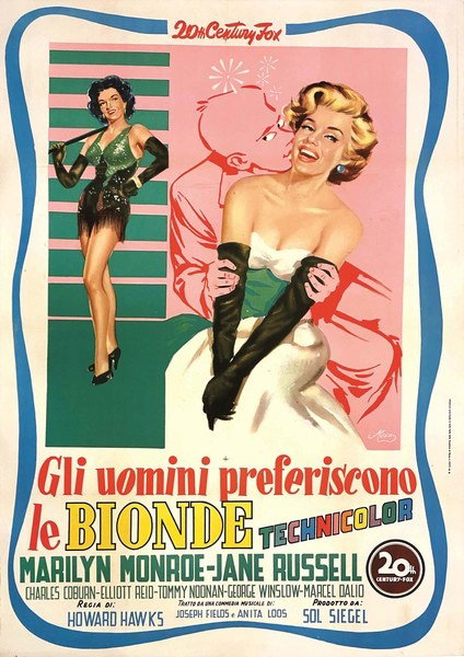 Gli uomini preferiscono le bionde - Manifesto 1