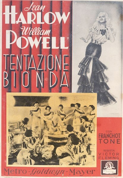 Lobby Card 2 for the film Tentazione bionda (1935), painted by Canestrari