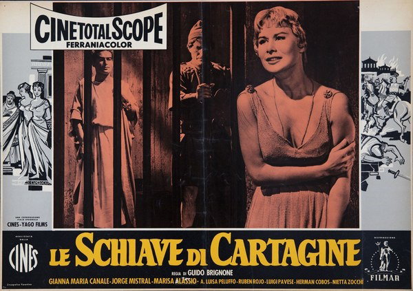 Fotobusta 4 per il film Le schiave di Cartagine (1956)