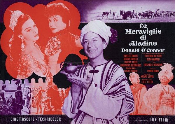 Fotobusta 11 per il film Le Meraviglie di Aladino (1961), dipinto da Studio Favalli