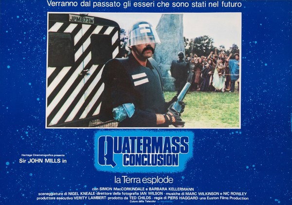 Lobby Card 6 for the film Quatermass Conclusion - La Terra esplode (1978), painted by Pierpaolo Scalera (visual)