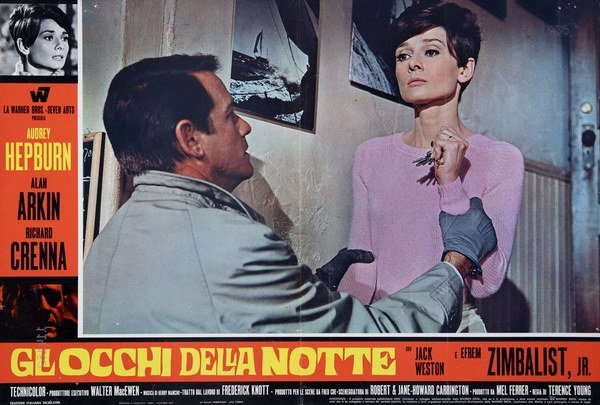 Lobby Card 9 for the film Wait Until Dark (1967), painted by Renato Ferrini