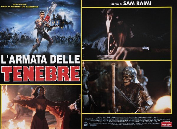 Lobby Card 3 for the film Army of Darkness (1992), painted by Enzo Sciotti