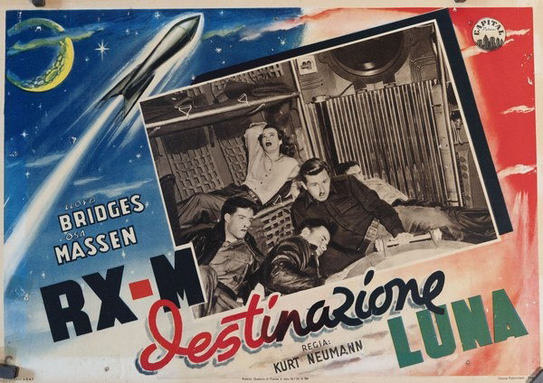 Fotobusta 3 per il film RX-M destinazione Luna (1950)